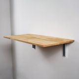 Vornom Duvara Monte Katlanır Ahşap Yemek Masası - Şeffaf - 114x61
