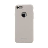 Vorson VC 005 iPhone 7 Rubber Metal Plakalı Bej Silikon Kılıf