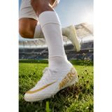 Vortex Futbol Kramponu Çoraplı Bilekli Bağcıklı Dişli Taban Halı Saha ve Çim Saha Krampon –Beyaz Alt