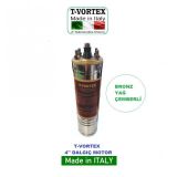 Vortex Orjinal İtalyan 1.5 Hp 380V Bronz Yağ Çemberli Nsk Rulmanlı 4" Dalgıç Pompa Çıplak Motor