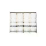Vos Versa Bursa Varak Serisi 50x90cm %100 Pamuk 4lü Yüz Havlusu Beyaz VVHM0026