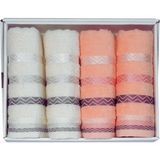 Vos Versa Bursa Varak Serisi 50X90CM %100 Pamuk 4lü Yüz Havlusu Karşık VVHM0029 - Renkli - 50 x 90 cm