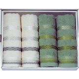 Vos Versa Bursa Varak Serisi 50X90CM %100 Pamuk 4lü Yüz Havlusu Karşık VVHM0030 - Renkli - 50 x 90 cm