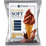 Vosco Premium Soft Kakaolu Dondurma Tozu Soft Dondurma Karışımı 750 G Vanilya Aromalı Külah İçin Kremsi Karışım