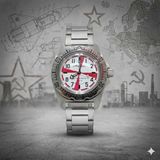 Vostok Amphibia Mekanik Otomatik Erkek Kol Saati Kırmızı Beyaz Kadran - Beyaz - Kırmızı