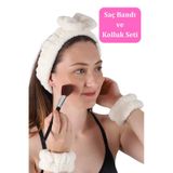 Vosvera Soft Saç Bandı Ve Bileklik Makyaj Uygulama Seti Krem