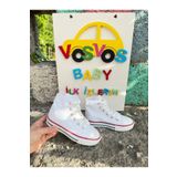 VOSVOSBABY Beyaz Bot Keten Sneaker (RAHAT/GENİŞ KALIPTIR)