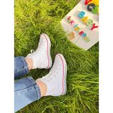 VOSVOSBABY Beyaz Bot Yetişkin Keten Sneaker - 00Beyaz