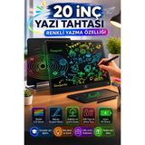 Vothoon 20 Inc Renkli LCD Grafik Dijital Kalemli Çizim Tableti Yazı Tahta Not Yazma Eğitim Tableti - 1 - Siyah