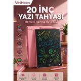 Vothoon 20 Inc Renkli Lcd Grafik Dijital Kalemli Çizim Tableti Yazı Tahta Not Yazma Eğitim Tableti
