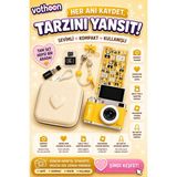 Vothoon 4K Çantalı Dijital Retro Video Kamera 48MP 16X Zoom Işıklı (32GB) Kart Dijital Fotoğraf Makinesi - Sarı