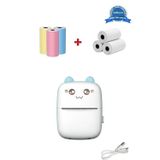 Vothoon Mini Fotoğraf Yazıcı Kablosuz Etiket Yazıcı Baskı Makinesi Ios Android Uyumlu Termal Printer mavi