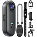 Vothoon Mini WIFI Aksiyon Kamerası 1080P Taşınabilir Vücut Kamerası Giyilebilir Video Kaydedici IPX7 Su Geçirmez - Siyah