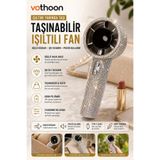 Vothoon Taşınabilir Fan Kristal Yapay Elmas El Vantilatörü Mini Kişisel El Tipi Fan Işıltılı Soğutma Küçük F