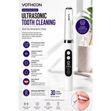 Vothoon Ultrasonik Diş Temizleme Cihazı 5 Modlu Akıllı Diş Tartarı ve Plak Temizleyici - Siyah