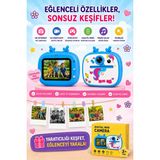 Vothoon Unicorm Tasarımlı Anında Baskılı Çocuk Fotoğraf Makinesi 1080P Dijital Çocuk Kamerası - Mavi