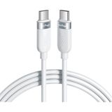 Voultage 60W Pd Usb-C To Usb-C Silikon Hızlı Şarj ve Veri Kablosu, 480 Mbps, Yumuşak ve Dolaşmaya Dirençli, Telefon Tablet Laptop Uyumlu, 1 Metre, Siyah - Beyaz