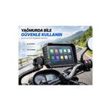 VOVEL 6.2 İnç Motosiklet CarPlay - Android Auto Multimedya Ekran - Çift Kameralı - TMPS Lastik Basınç Sensörü - GPS - Bluetooth - WiFi - Su Geçirmez - IPS - Döngüsel Video Kayıt