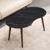 Vovvahome Moon Mdf Ahşap Orta Sehpa - Siyah Mermer Desenli