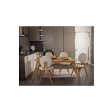 VOWTURKEY Touch Iskandinav 4 Sand. 1 Masa Gürgen Iskelet Mutfak&salon Masa Takımı El Işçiliği 80x160