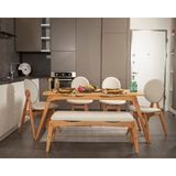 Vowturkey Touch Iskandinav Mutfak&salon Masa Sandalye Takımı 80*160(4S1M1B)