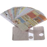 Vox Art 27'li Renkli Kağıt Bant Set 6,5 x 9 cm Metal Kutu İçinde Hazır Kesimli Çeşitli Desenler