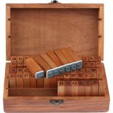 Vox Art Alfabe Damga Seti Ahşap Kutuda 70 Adet 9x12x40 mm Sanatsal Malzeme