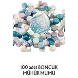 Vox Art Boncuk Mühür Mumu 100 Adet Lila&turkuaz