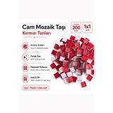 Vox Art Cam Mozaik Taşı 1*1cm 200 Adet Karışık Renkler - Kırmızı