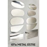 Vox Art Metal Çelik Sistre Seti 10 Parça (Seramik,kil, Modelaj Şekillendirme Için) - şekillendirici - Metalik