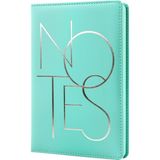 Vox Art Notes Minimalist Soft Pu Deri Not Defteri 14*21CM, 100GR Çizgili 192 Sayfa - Turkuaz - Yeşil
