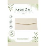 Vox Art Renkli Dokusuz Davetiye Zarfı 50 Adet 11*22CM 180GR (Baskısız Boş Zarf) Krem