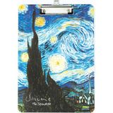Vox Art Resim Altlığı Çizim Tahtası Klipsli -Van Gogh Sekreterlik - A4 - Mavi - Kırmızı