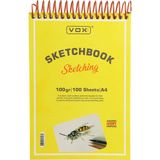 Vox Art Vox 100 Yaprak Krem Renk A4 Eskiz Çizim Defteri 100 gr Ivory Kağıt Ölçülerle