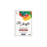 VOX Oil Acrylic A4 Üstten Spiralli Tuval Dokulu Yağlı Akrilik Boya Defteri 300gr 15 Yaprak