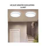 Voxify 2 Adet Led Glop Armatür Avize Banyo Balkon Koridor Hol Wc Tuvalet Oda Aydınlatma Aplik Lamba Beyaz