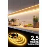 Voxify 2,5 Metre Mutfak Tezgah Altı Led Aydınlatma Adaptörlü Tak Çalıştır Yüksek Şerit Led Gün Işığı