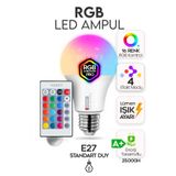 Voxify Uzaktan Kumandalı Renk Değiştiren Ampul Rgb 9w Beyaz Dahil 16 Renkli Akıllı Smart Renkli Gece Lamba