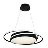 Voxlamp Birmingham Salto Sarkıt Led Avize 58*50cm 93 Watt Mat Siyah