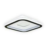 Voxlamp Plafonia Ortası Işıklı Kare Led Plafonyer 30x30 Cm 50 Watt Siyah Kenar, Beyaz Gövde