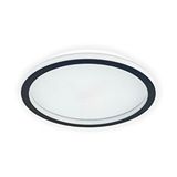 Voxlamp Plafonia Tavan Plafonyer Led Avize 40 Cm 50 Watt Siyah Kenar, Beyaz Gövde