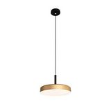 Voxlamp Yatakbaşı Sarkıt Led Avize Salut Ø20cm 9 Watt Gold Gövde, Siyah Tij, Siyah Kablo ve Siyah Rozans