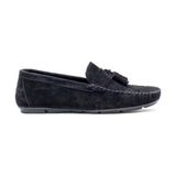 Voyager 4183 Erkek Deri Loafer Ayakkabı - Süet Siyah - 43