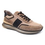 Voyager 6672 Gerçek Deri Erkek Sneaker Ayakkabı - Bej - 42