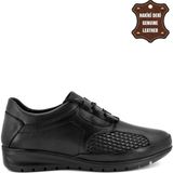 Voyager 8585 Kadın Deri Casual Ayakkabı Siyah