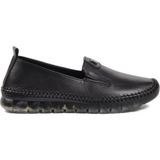 Voyager 9059 Kadın Siyah Nata (36-41) Deri Casual Ayakkabı