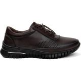 Voyager 9407 Kadın Deri Comfort Casual Ayakkabı Kahverengi