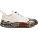 Voyager Erkek Beyaz Timsah Desenli Hakiki Deri Günlük Ayakkabı Sneaker