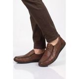 Voyager Erkek Ceviz Hakiki Deri Hafızalı Rahat Taban Şık Smart Casual Ayakkabı Loafer M741 M