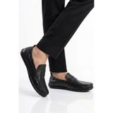 Voyager Erkek Hakiki Deri Loafer Mokasen Ayakkabı Hafızalı Taban Hafif Smart Casual Siyah M420 M